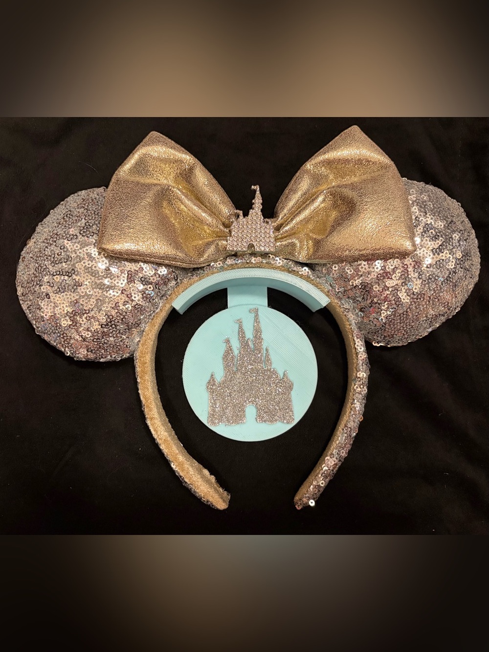 Minnie Mouse Cinderella Castle Silver & Gold Headband
